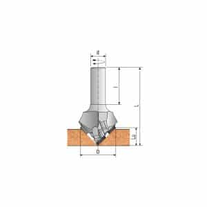 ROUTER BIT FOR FOLDING WITH MULTI-CUTTING EDGES