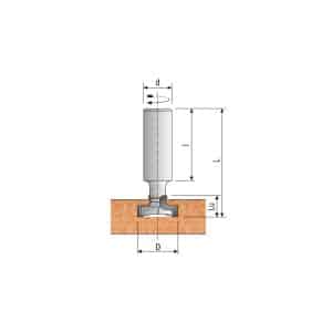 PROFILED ROUTER BIT FOR ALUMINIUM GUIDES
