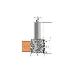 SPECIAL HELICAL MULTI-CUTTING ROUTER BIT FOR QUICK FEED RATES